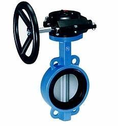 China Industrial butterfly wafer valve With Gearbox , PN 10 Bar Hand / Manually Operated,CAST IRON,WCB factory