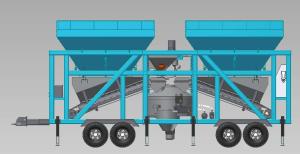 China Professional On Site Mobile Concrete Batching Plant 50 m³/H High Performance fast moving factory