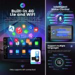 9 Inch 2 Din Android Car Radio with Carplay 4G GPS Navigation DVD Player Metal