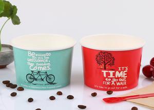 China Custom Ice Cream Paper Bowls Disposable For Frozen Yogurt Shop , Eco Freindly factory