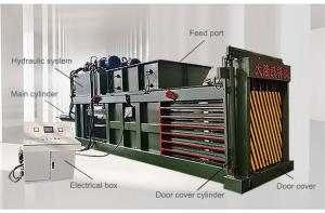 China 55kw Horizontal ODM Design Scrap Aluminum Baler factory
