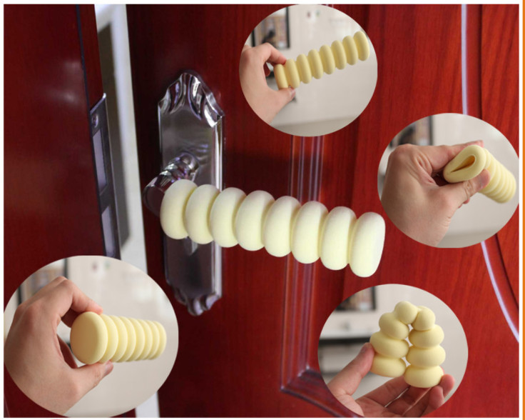 Foam Door Handle Safety Covers Guard Protector , Door Knob Covers For Lever Handles