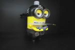 Yellow Color Cartoon Shampoo Bottle Have Sword With Universal Studios Logo