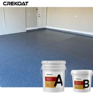 Clear Epoxy Resin Floor Coating Flakes Polyurethane Polyaspartic For Concrete