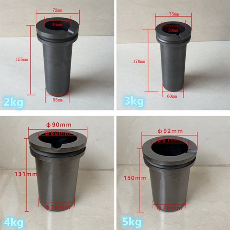 Sales Graphite Crucible for Gold Silver Ingot Casting 1-5KG Durable Melting Crucible