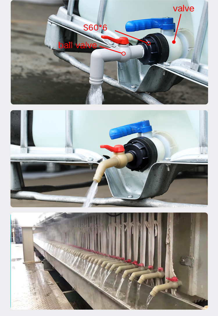 Reducing Water Waste S60x6 Adapter Faucet for IBC Tank Tap Coarse Thread 1/2 3/4 1inch