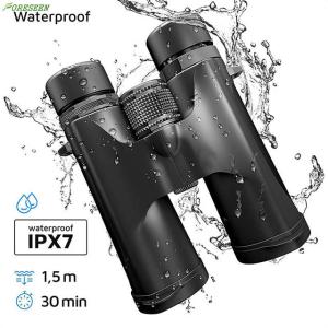 China 10x Magnification Bak4 Prism Binoculars Handwheel Focusing Black Color factory