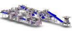 750mm Width Industrial Bread Production Line 5000 Kg /Hr With Decoration
