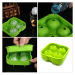 FDA 4 Cavity 125g Ball Shape Silicone Ice Cube Trays
