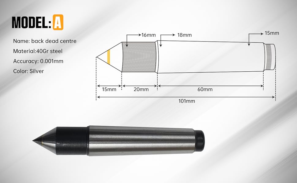 CNC Lathe MT2 4th Axis Tailstock Movable 65mm With 4pcs Replaceable Heads