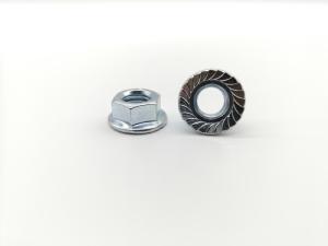 China Zinc Finish Serrated Hex Flange Nuts DIN 6923 M5 To M20 Class 8 factory