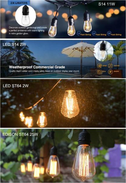 Wholesale Christmas E14 E26 E27 B22 Outdoor Waterproof String Light For Party