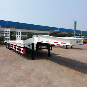 CIMC Tri Axle Low Loader Trailer for Transport Heavy Duty Machinery
