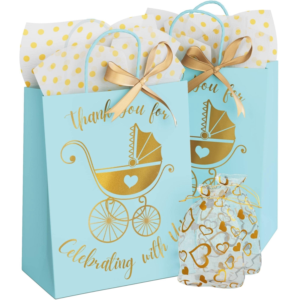 Customized Ivory Board Paper Bag for Baby Products Luxury Custom Order Accepted