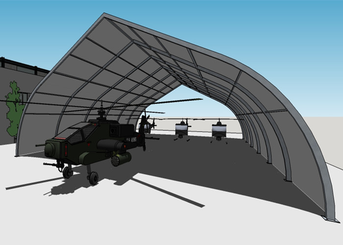 Durable Tensioned Heavy Duty Tents Fabric Membrane Structure With 50m Width