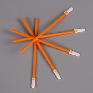 China 70mm PP Stick Flat Tip Swabs Double Knitted Cleanroom Microfiber swabs factory