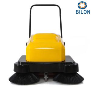 China Yellow 120W Walk Behind Power Sweeper / Hand Push Floor Sweeper factory