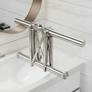 Space-Saving Foldable Stainless Steel Handrails for Small Spaces