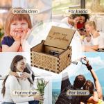 You are My Sunshine Wood Music Boxes,Laser Engraved Vintage Wooden Sunshine
