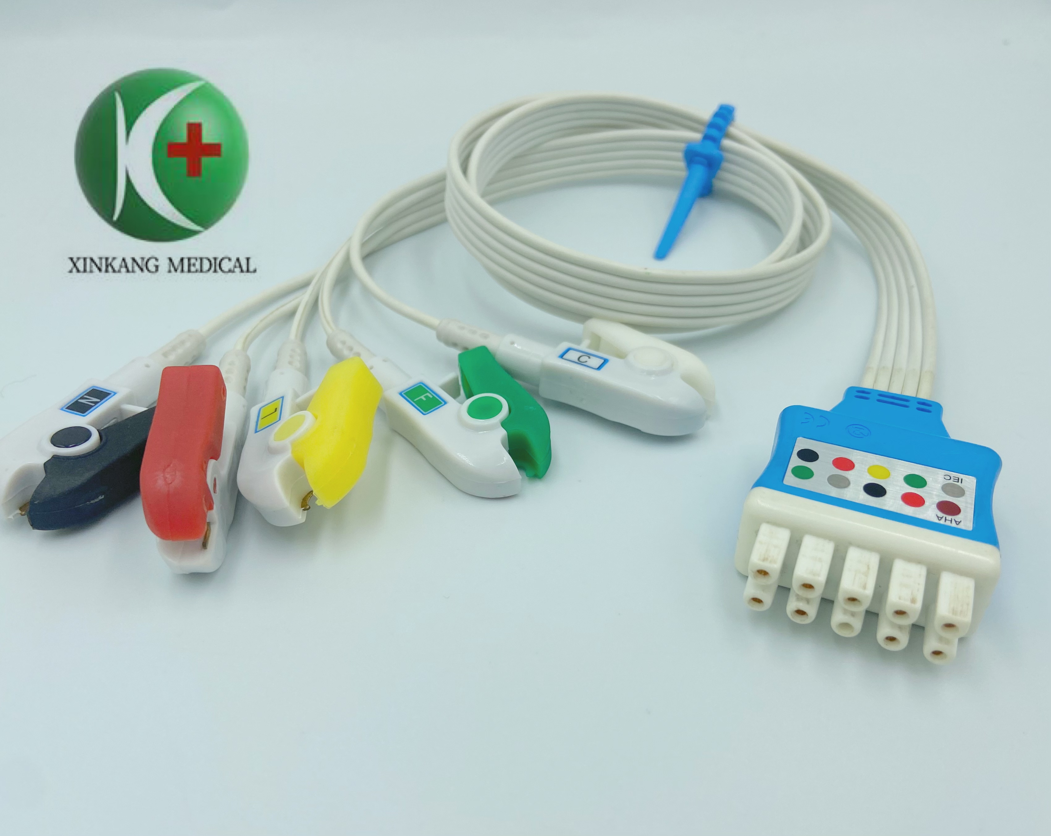 10 Pin 5 Lead ECG Lead Cable Disposable Compatible GE Marquette
