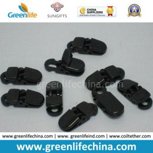 China Small Size Black Plastic ID Badge Clip Can Print Logo factory