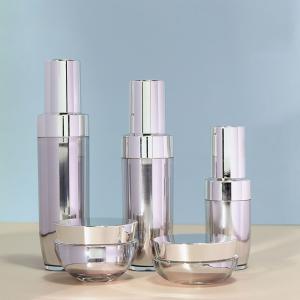 China Replaceable Acrylic Bottles 30ml 100ml Silver Plastic Lotion Pump Bottle factory