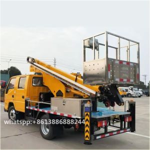 J MC 4*2 Lifting Machine Double Row Mobile Elevating Platform Truck Aerial Work