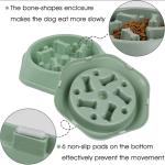 Hexagonal Pet Slow Feeder Bowl Anti-Choking Dog Food Bowl with Non-Slip Base |