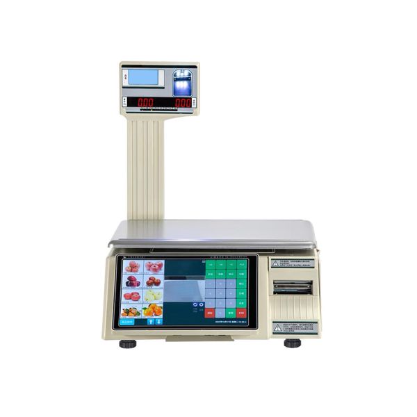 15kg Touch Screen Label Printing Weighing Scale with LED LCD Display and 1*RS232