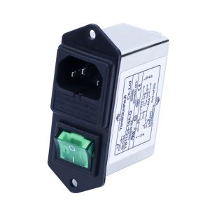 3 In 1 Power Entry Module Filter Solder Lug Terminal IEC Inlet Emi Filter YB11C3