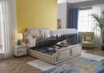 Upholstery Headboard King Size Fabric Wooden Bed