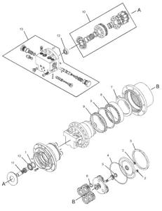 China 144-5196 209-6663 For CAT 301.5 301.6 301.8 Excavator Travel Assembly Final Drive Original Travel Motor factory