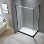Aluminium shower enclosure 1000*1000 with two sliding doors and two fixed panels