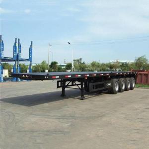 China Q345B Beam 4 Axle 40Ft Container Flatbed Semi Trailer factory