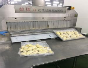 China DJL China Made Freezer Food Processing Machine Stainless Steel Belt IQF Tunnel Freezer factory