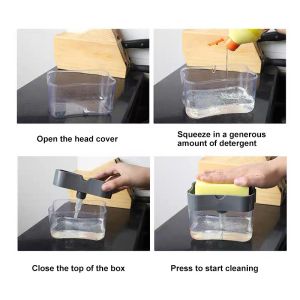 Space Saving 385ml 2in1 Foaming Liquid Soap Dispenser