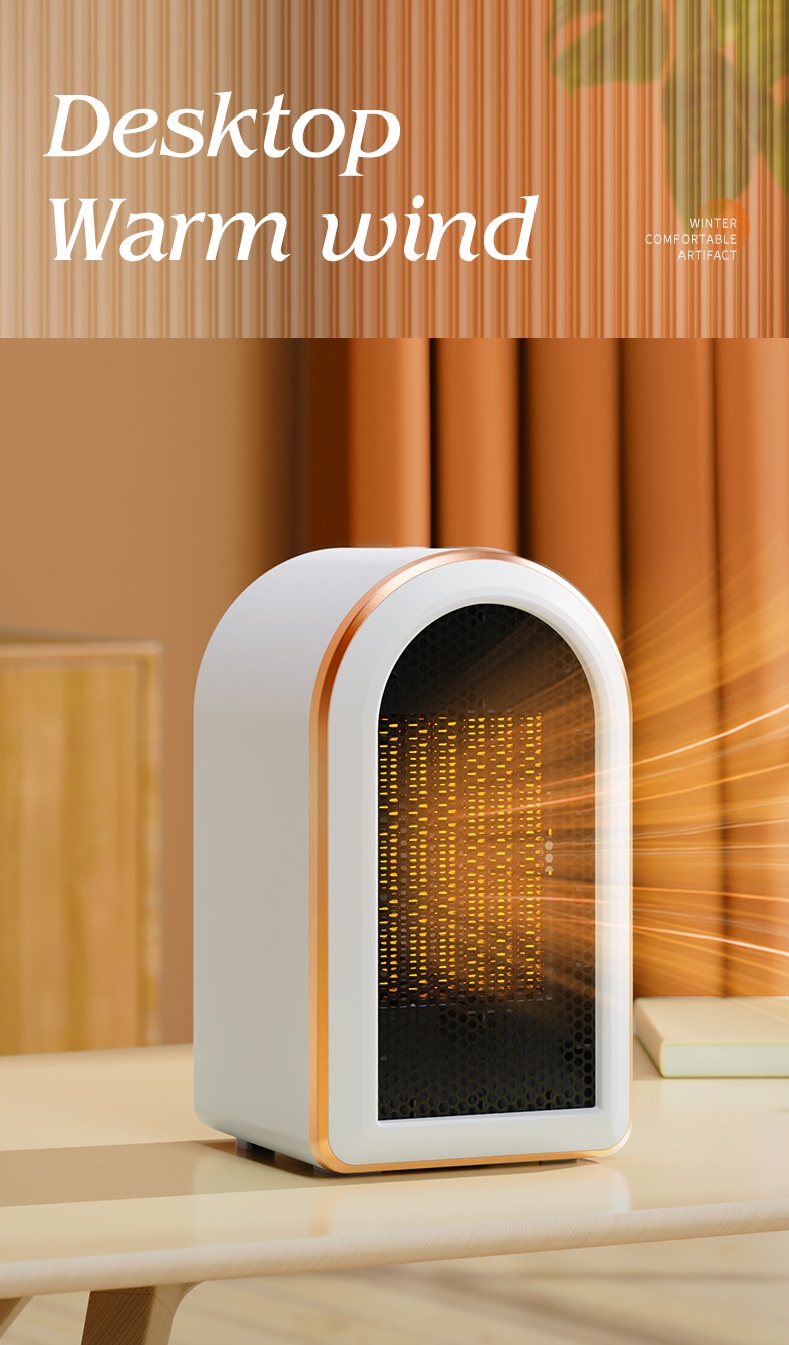 Desktop 1200W Quick Heating PTC Small Electronic Foot Household Personal Space Heater