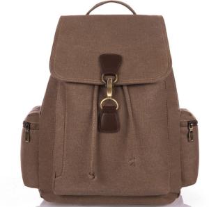 China Female thick washed canvas backpack large-capacity leisure travel bag man bag tide factory