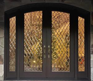 China 36x80 Entry Door Glass with Polished Finish and 3/4 Thickness factory