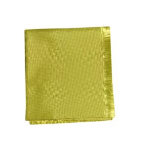 China 1500D Kevlar Fire Resistant Fabric , Woven Yellow Para Aramid Cloth factory
