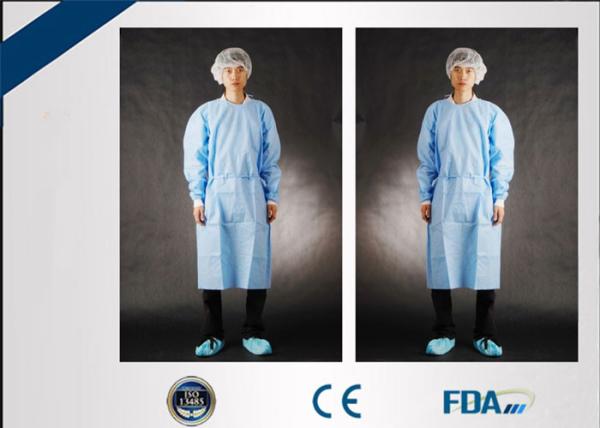 Breathable Disposable Surgical Gown For Alcohol / Blood / Bacteria Invading
