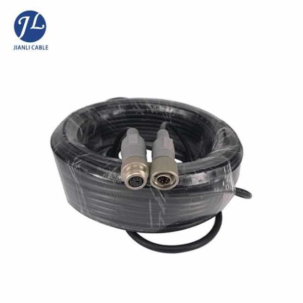 Waterproof IP67 6 Pin Mini Din Male To Female Camera Cable With Gold Plated