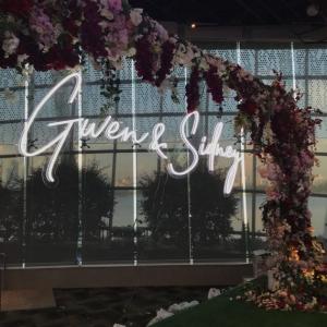 China Outdoor Acrylic 12V Neon Sign Letters Custom LED Neon Sign Wedding Decoration factory