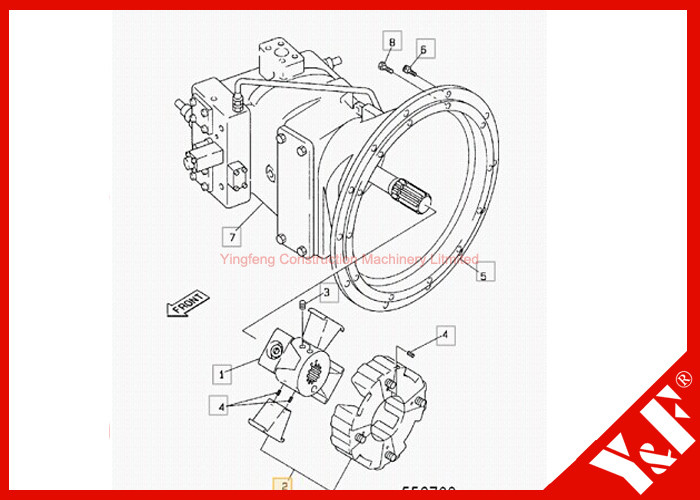 4636444 /3059034 Fits Hydraulic Pump Parts Excavator Coupling Flange ZAXIS470