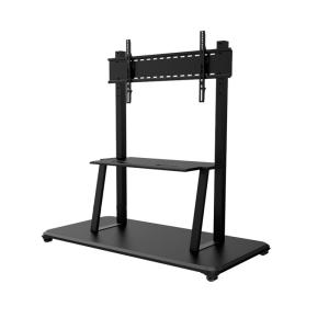 China Height Adjustable Interactive Whiteboard Stand Rolling TV Cart 75 Inch factory