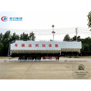 China 3 Axle 66cbm 40T 50T Bulk Feed Delivery Truck Semi Trailer on sale