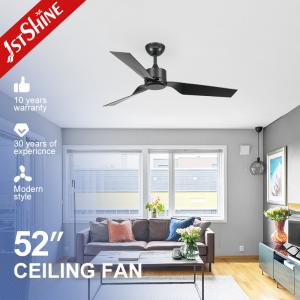 China Home Black ABS Blades 5 Speed Low Noise Ceiling Fan With Remote Control factory