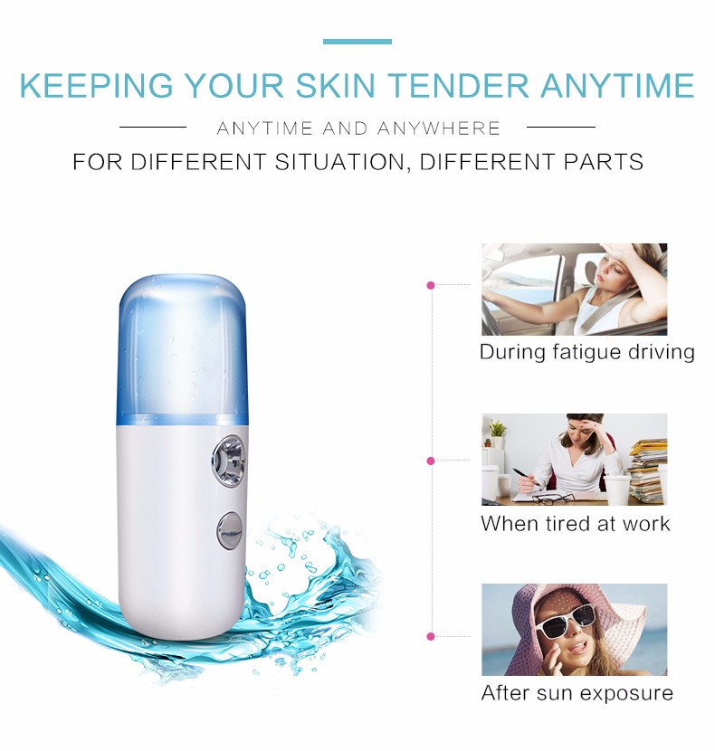 Recharable Shrink Pores Nano Facial Mister , Handy Nano Mist Spray 0.1KGS/ 0.15 KGS