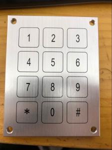 China chinese manufacture ip68 waterproof matrix 3X4 piezo keypad with higher quality factory