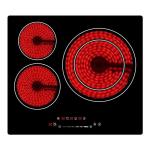 CE LED Display Built in 3 Burner Ceramic Cooktop